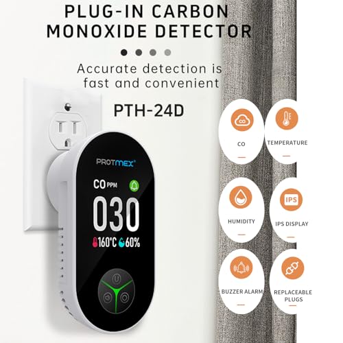 Protmex CO detector alarm sounds clearly when CO rises