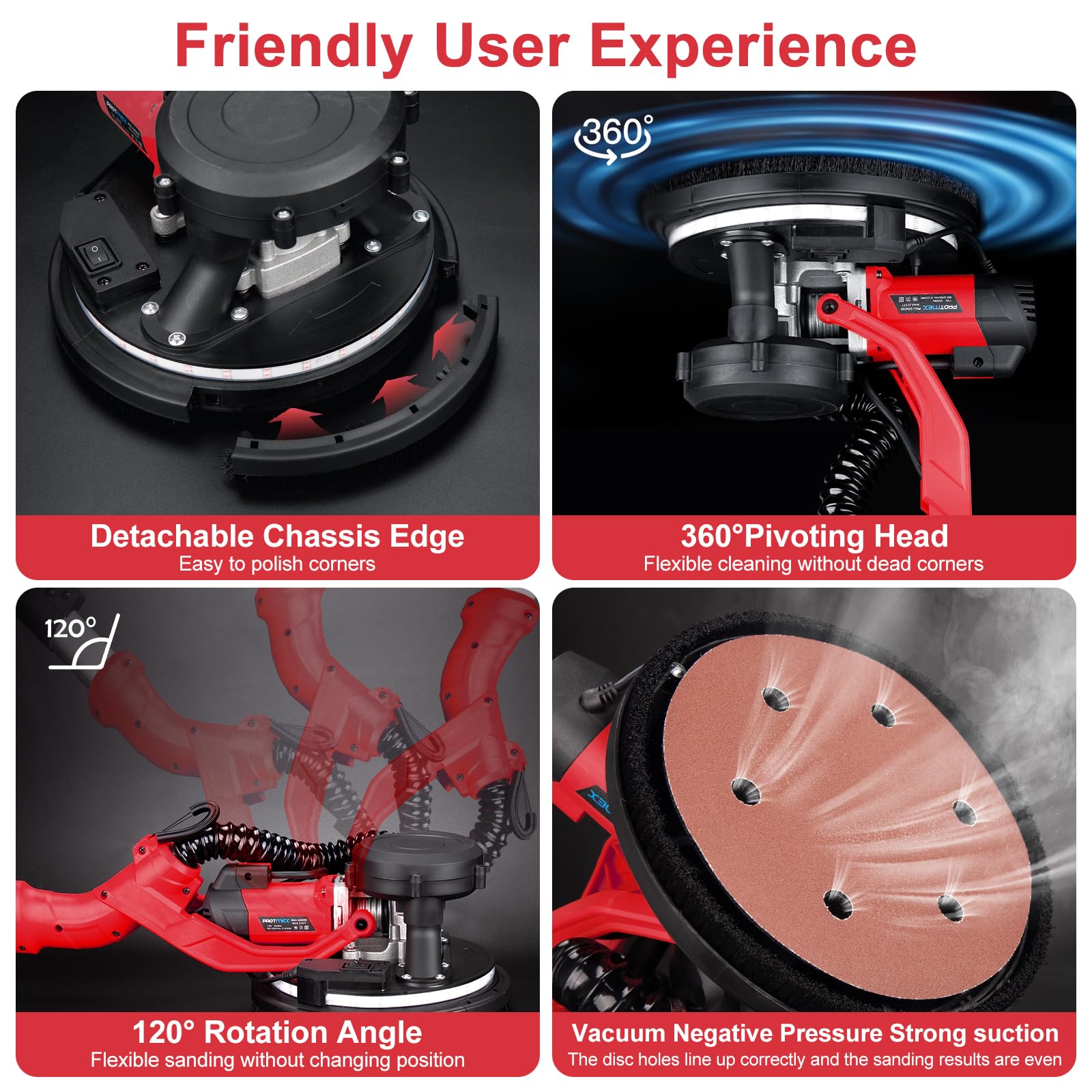 Protmex sanding discs with six-hole design for efficient dust management