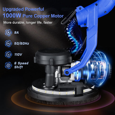 Protmex sander with 6 speed settings from 800 to 2200 RPM