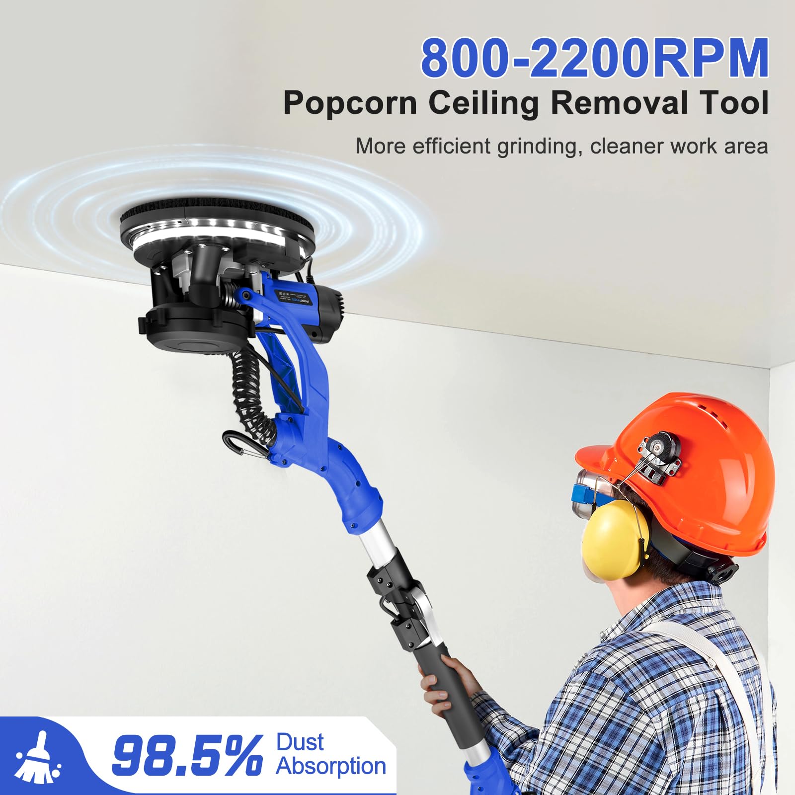 Protmex sander vacuum dust collection system keeps workspace cleaner