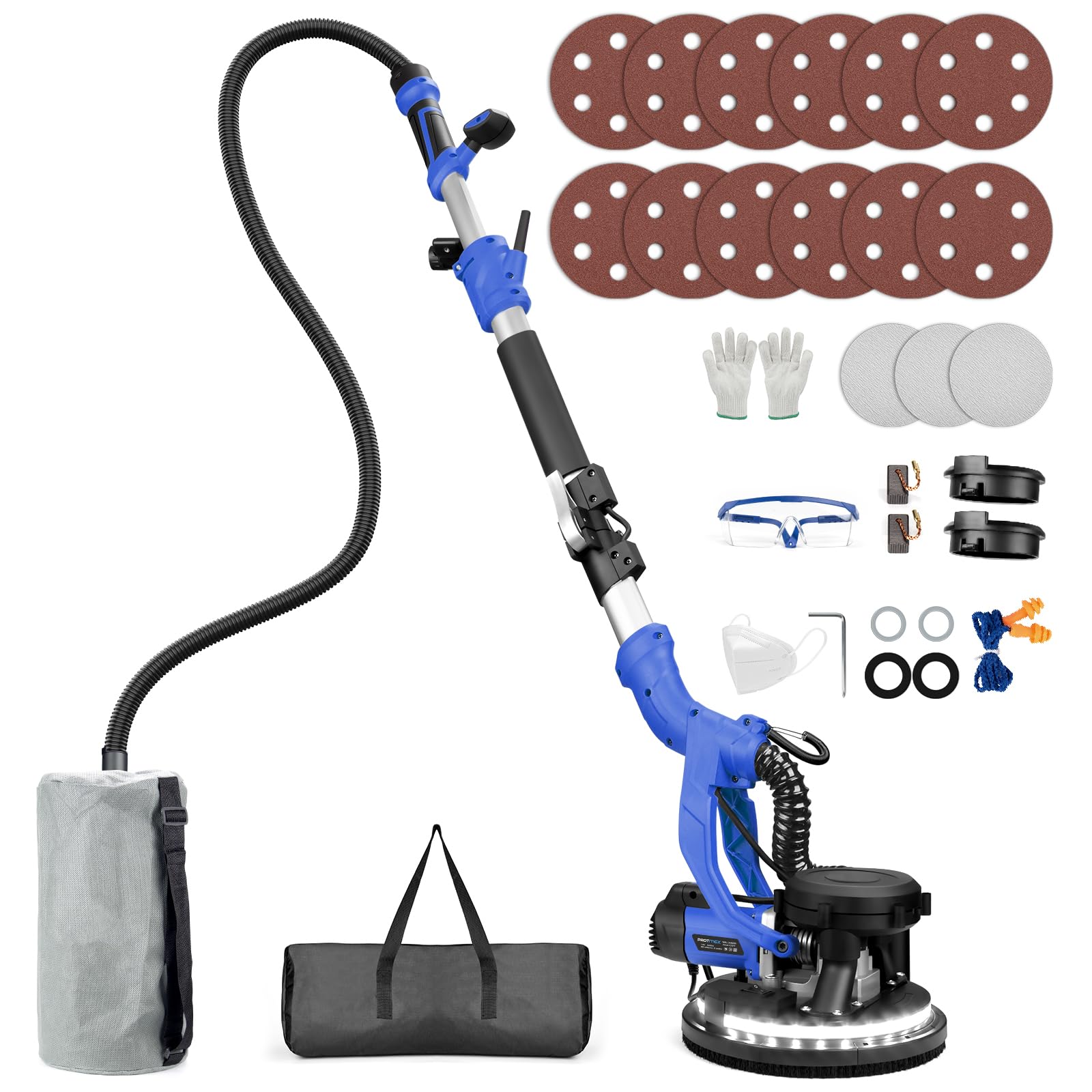 Protmex drywall sander body with high power motor for efficient sanding