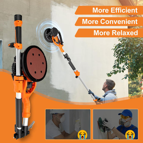 Protmex pivot-head enables seamless sanding around corners.