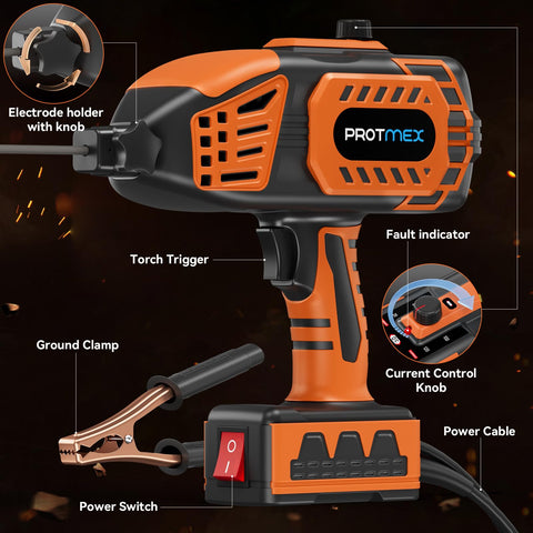 Protmex lightweight portable design for one-handed welding.