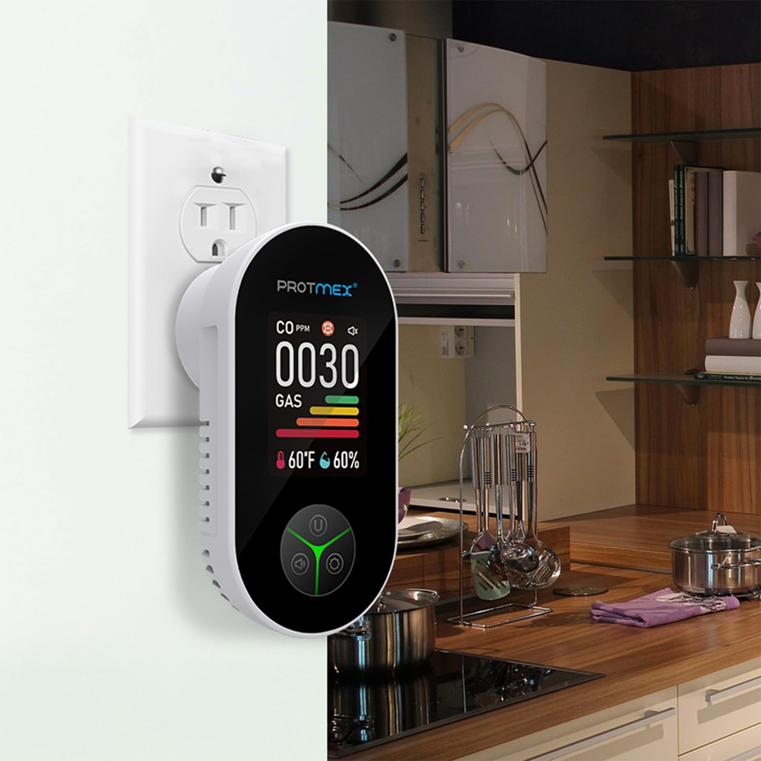 Protmex temperature-humidity monitor shows real-time context for comfortable living spaces.
