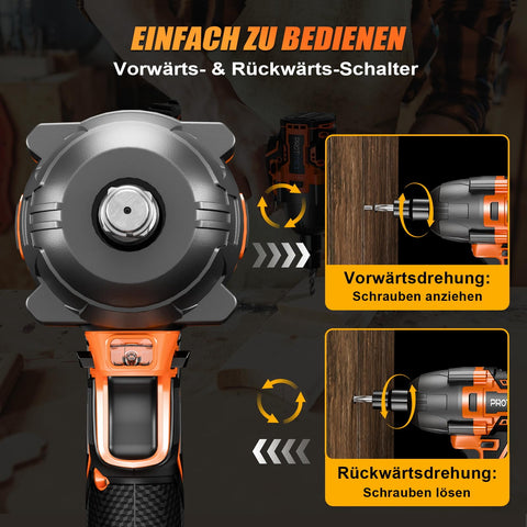 Protmex two-way brake system helps prevent loose fasteners from flying away.