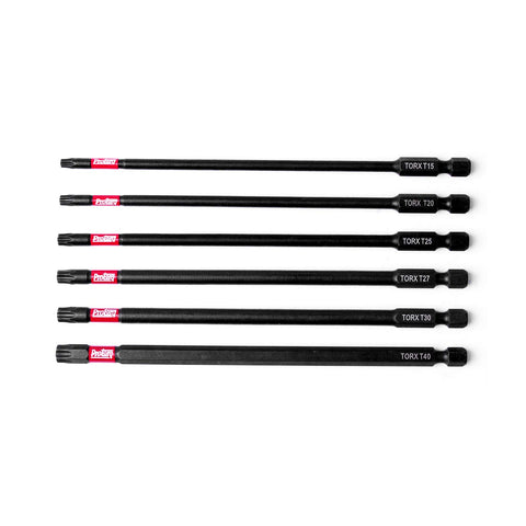 Protorq Long Impact Bit Set storage clip keeps bits secure during work