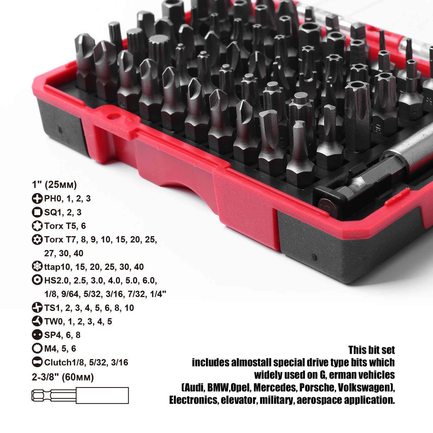 Protorq S2 steel bit tips close-up showing precision and durability.
