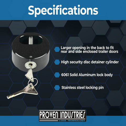 Proven Industries 400XL puck lock cylinders highlighting durability