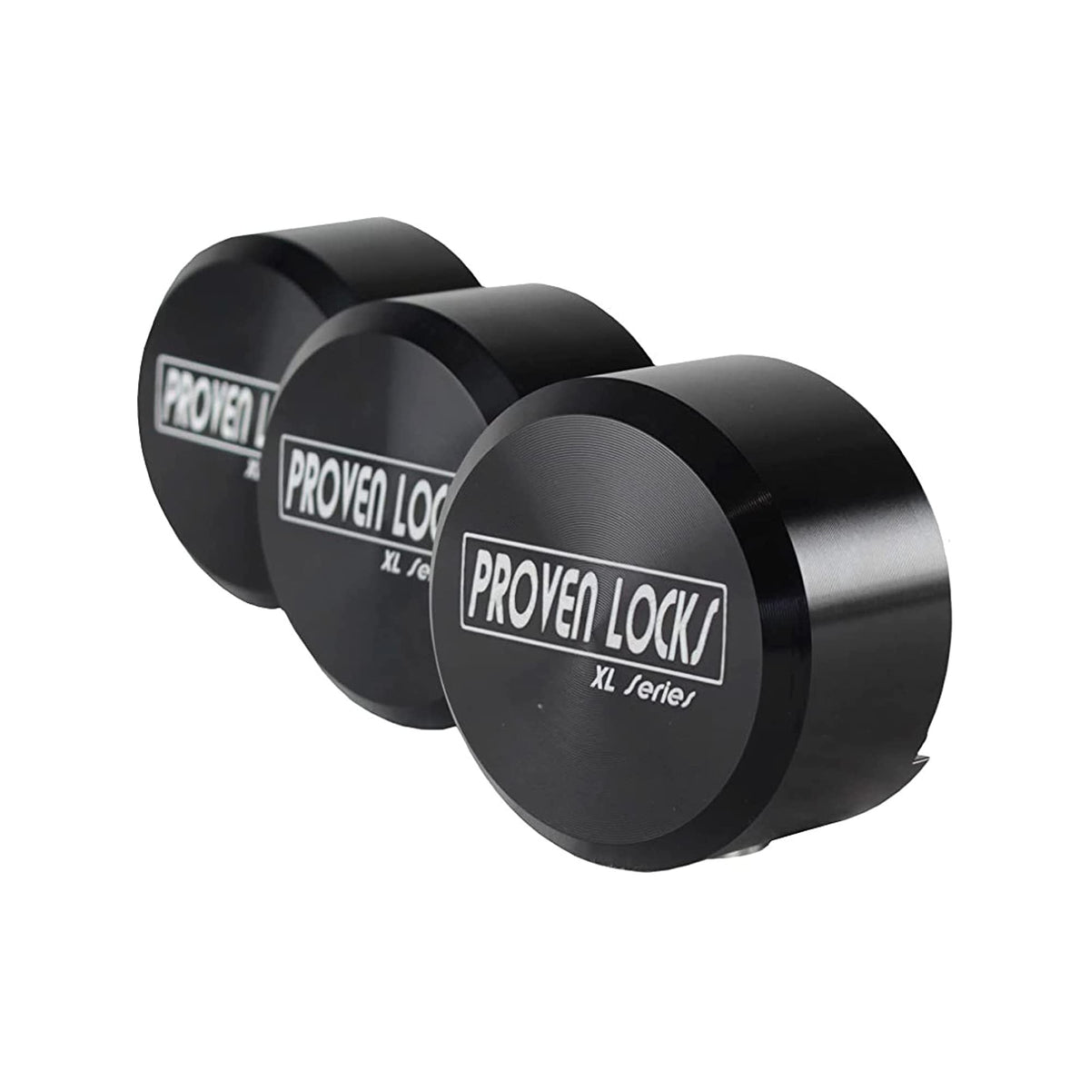 Proven Industries Model 400XL puck lock front view, rugged design for secure trailer doors