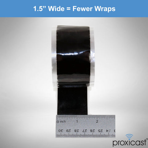 UV and saltwater resistant Proxicast tape guarding outdoor coax connections.