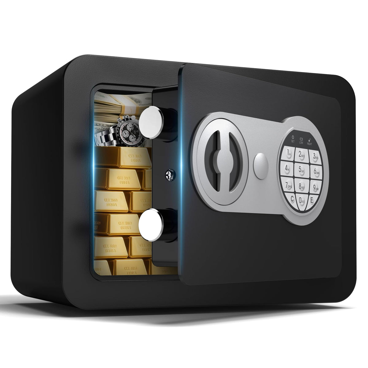 Prozora small safe with coin slot for quick cash deposits at home