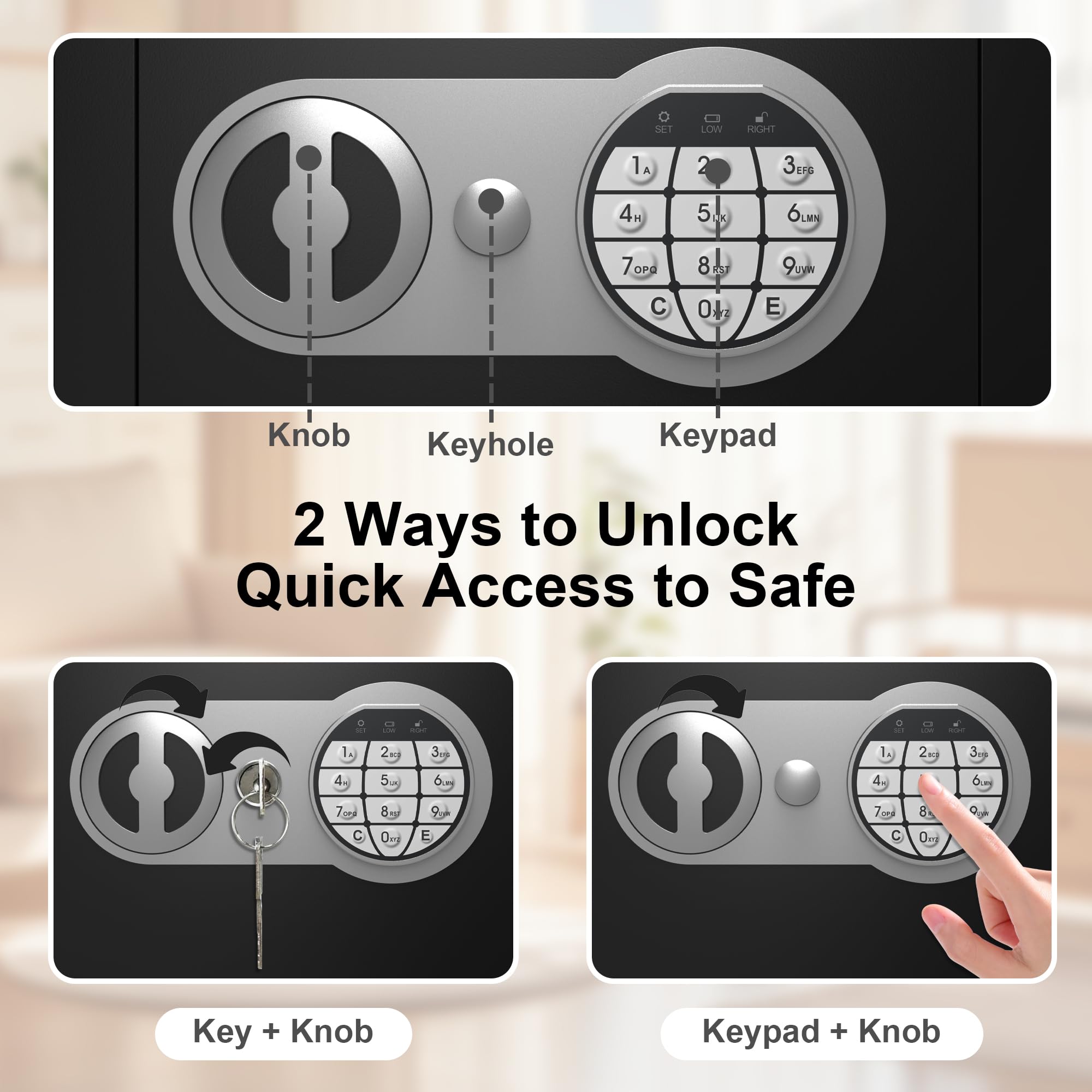 Prozora small safe dual-lock keypad balances convenience and security
