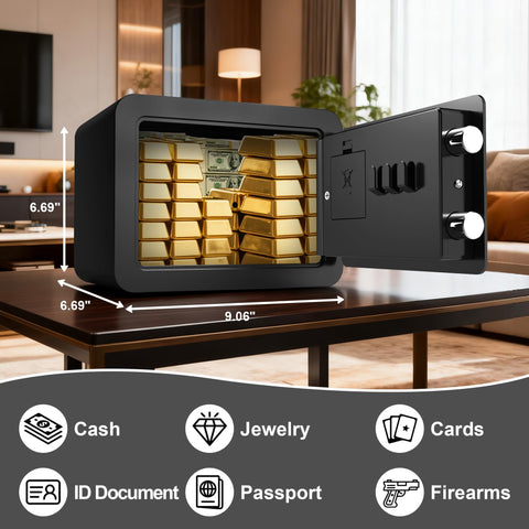 Prozora mini safe interior LED light aiding item location in dim spaces