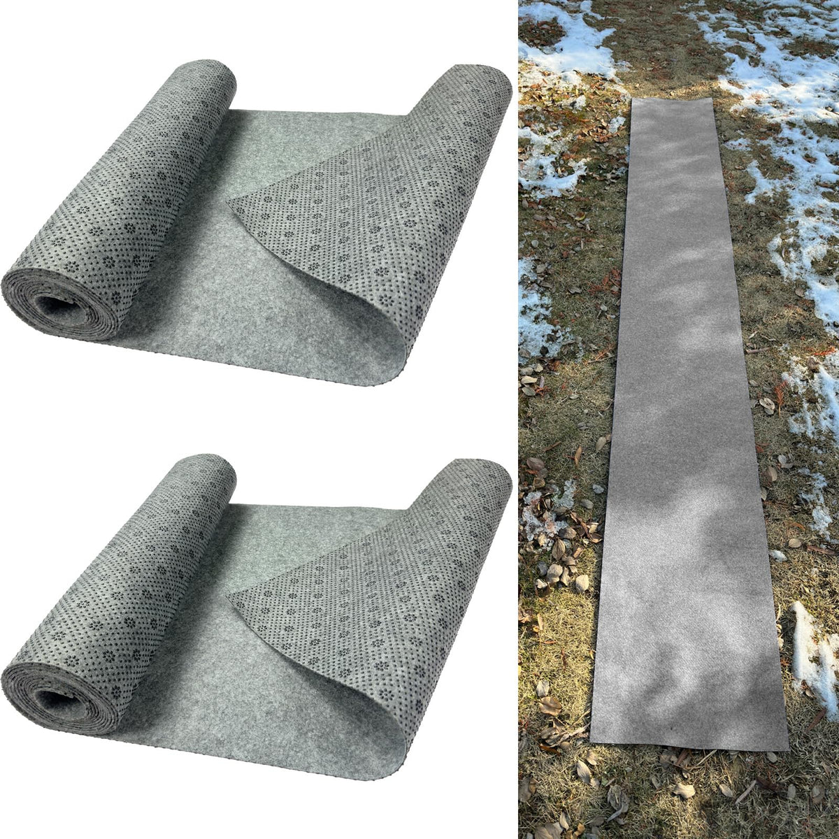 Prriudy front door no-slip ice and snow mat for safer winter footing.