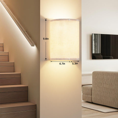 PRTILOUD set of two sconces suitable for bedroom and living areas.