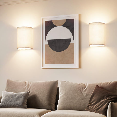 PRTILOUD fabric and metal build for durable wall decor.