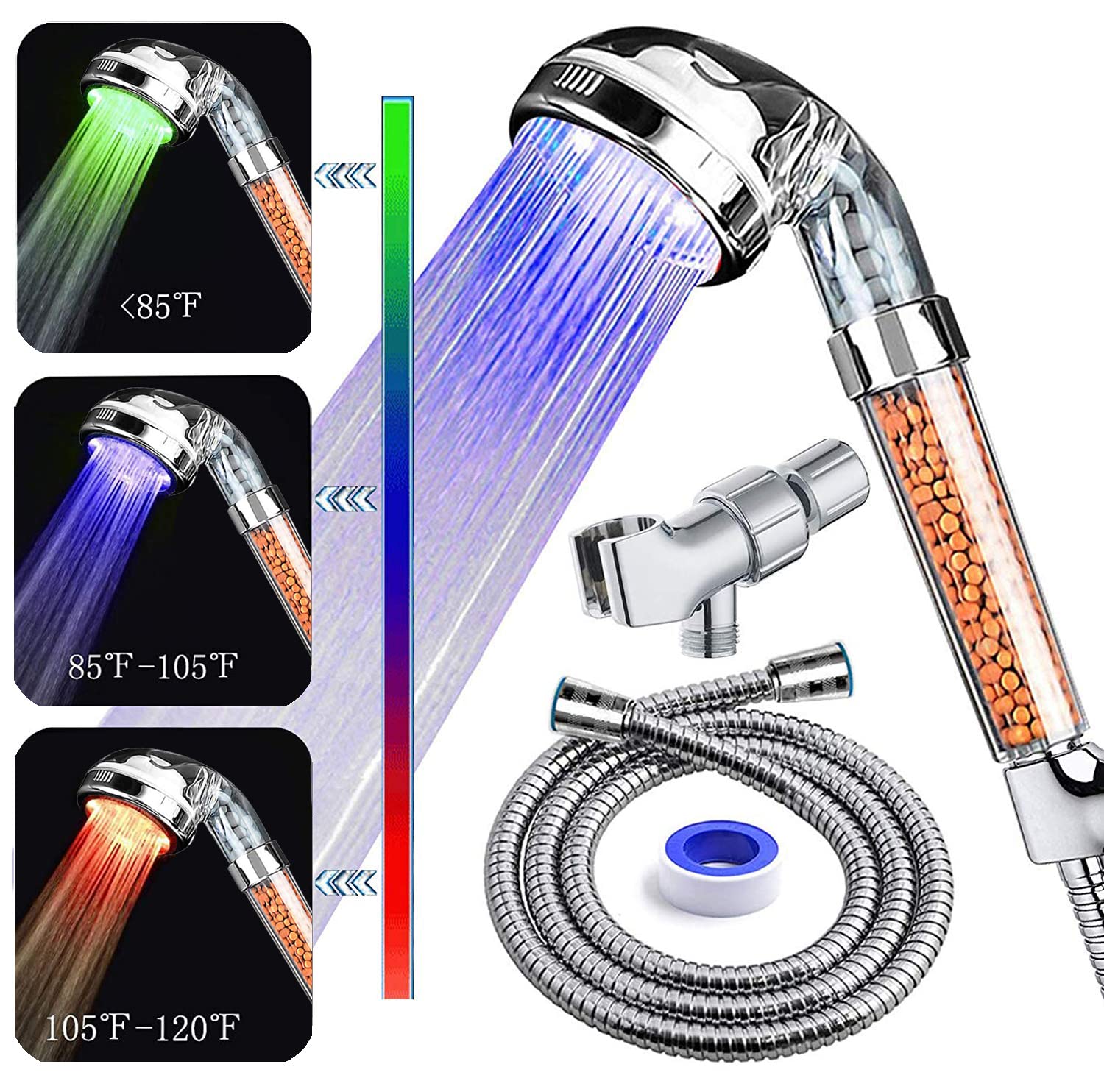 PRUGNA package includes hose, bracket, and hardware for quick setup.