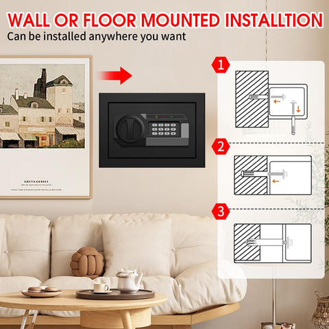 Psisuvry compact safe fits in drawers or wardrobes for convenient privacy