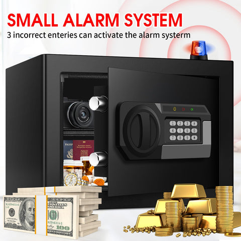 Psisuvry jewelry and documents stored safely behind a durable private safe