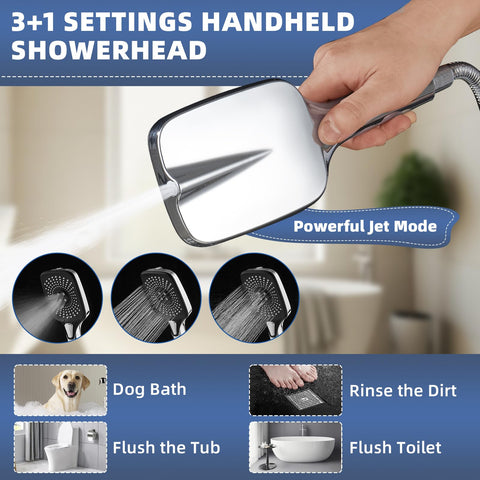 Psylc 3+1 settings with jet spray for versatile showers.