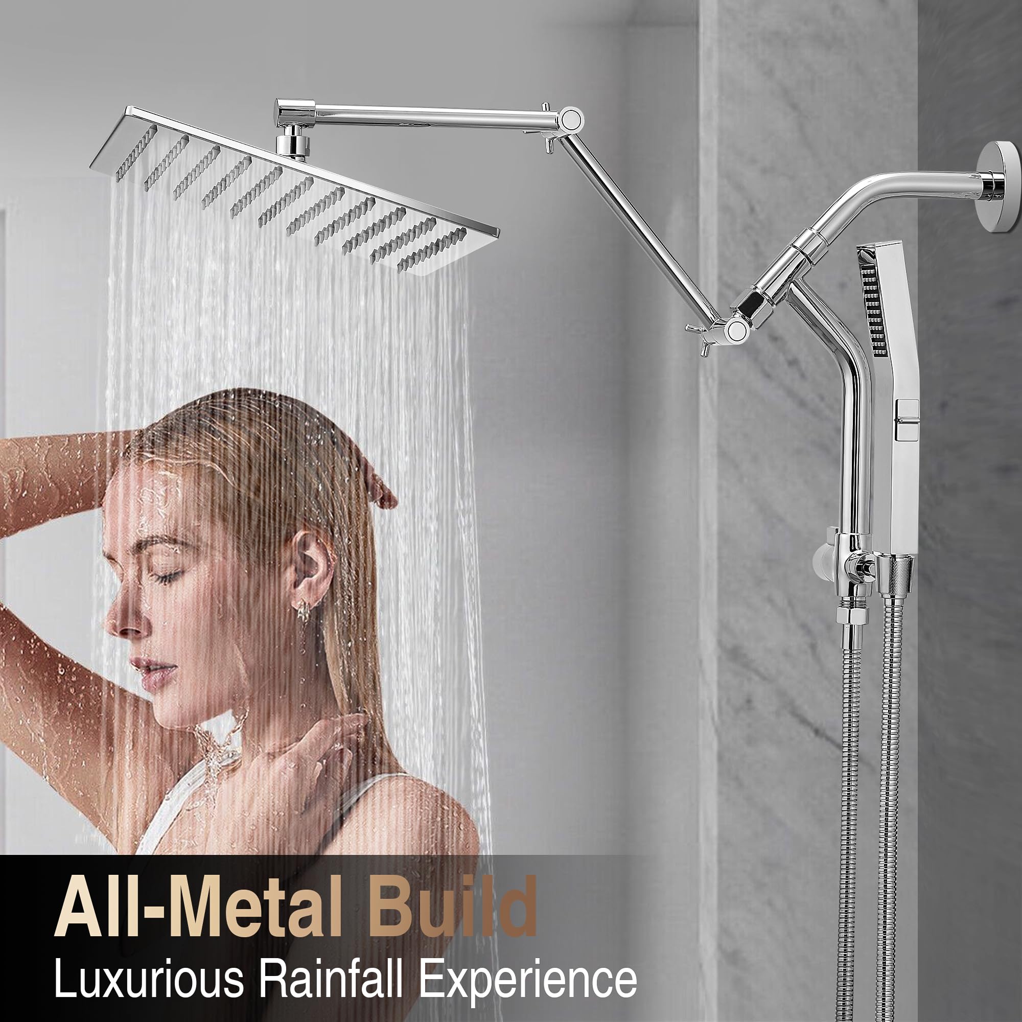Psylc handheld spray chrome for versatile rinsing and cleaning.