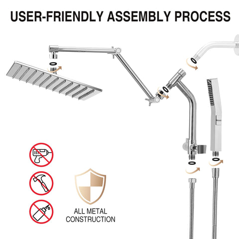 Psylc pressurized nozzles deliver consistent rainfall-like flow.
