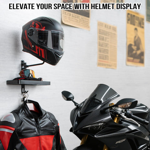 PUERSI helmet display shelf 180 rotation offers easy access