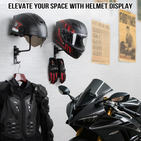 PUERSI helmet holder 180-degree swivel enables easy access.