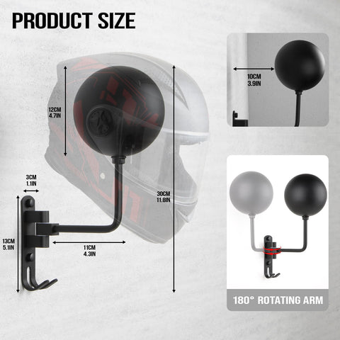 PUERSI helmet holder stainless ball detail highlights durability.