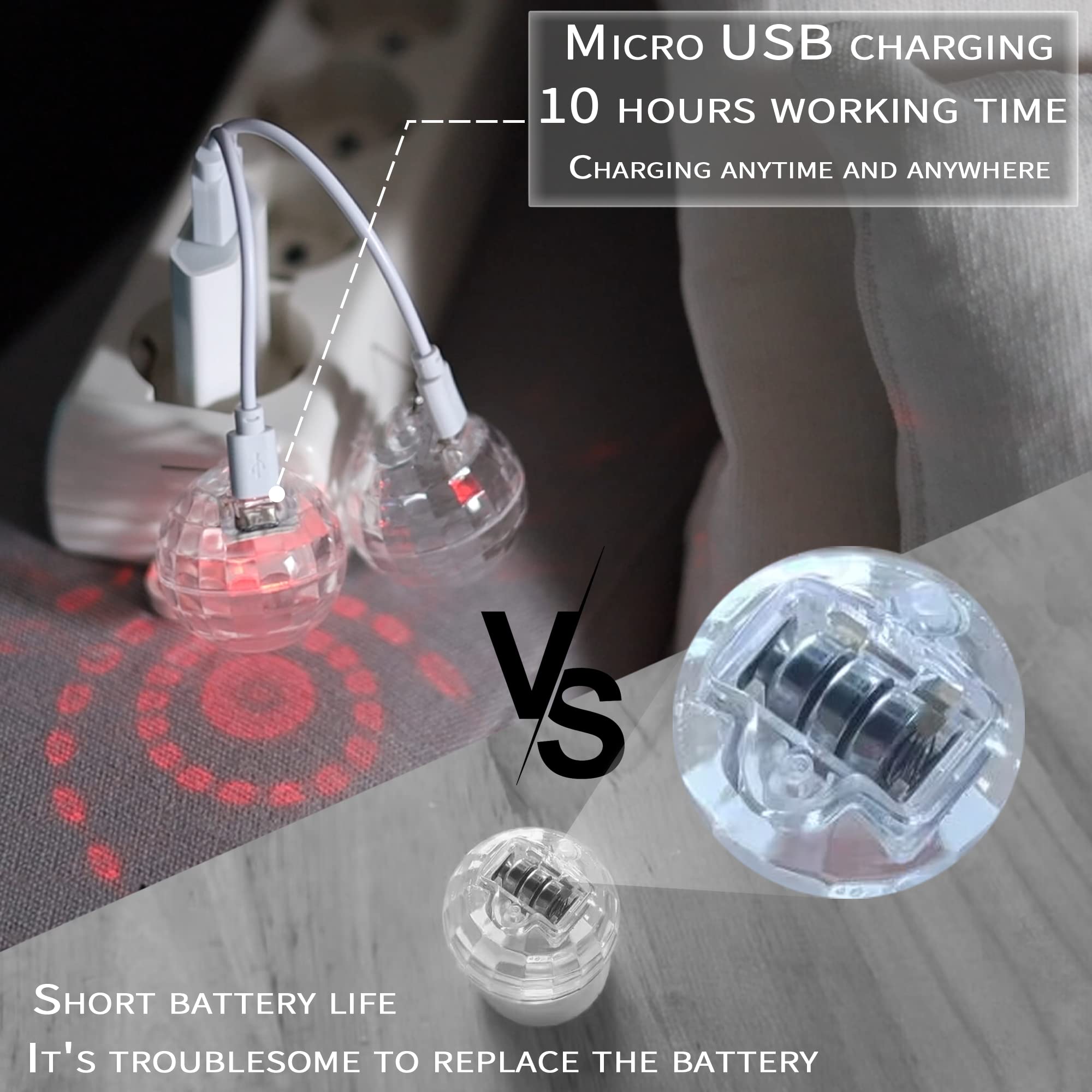PUFIER LED earrings rechargeable for all-night use