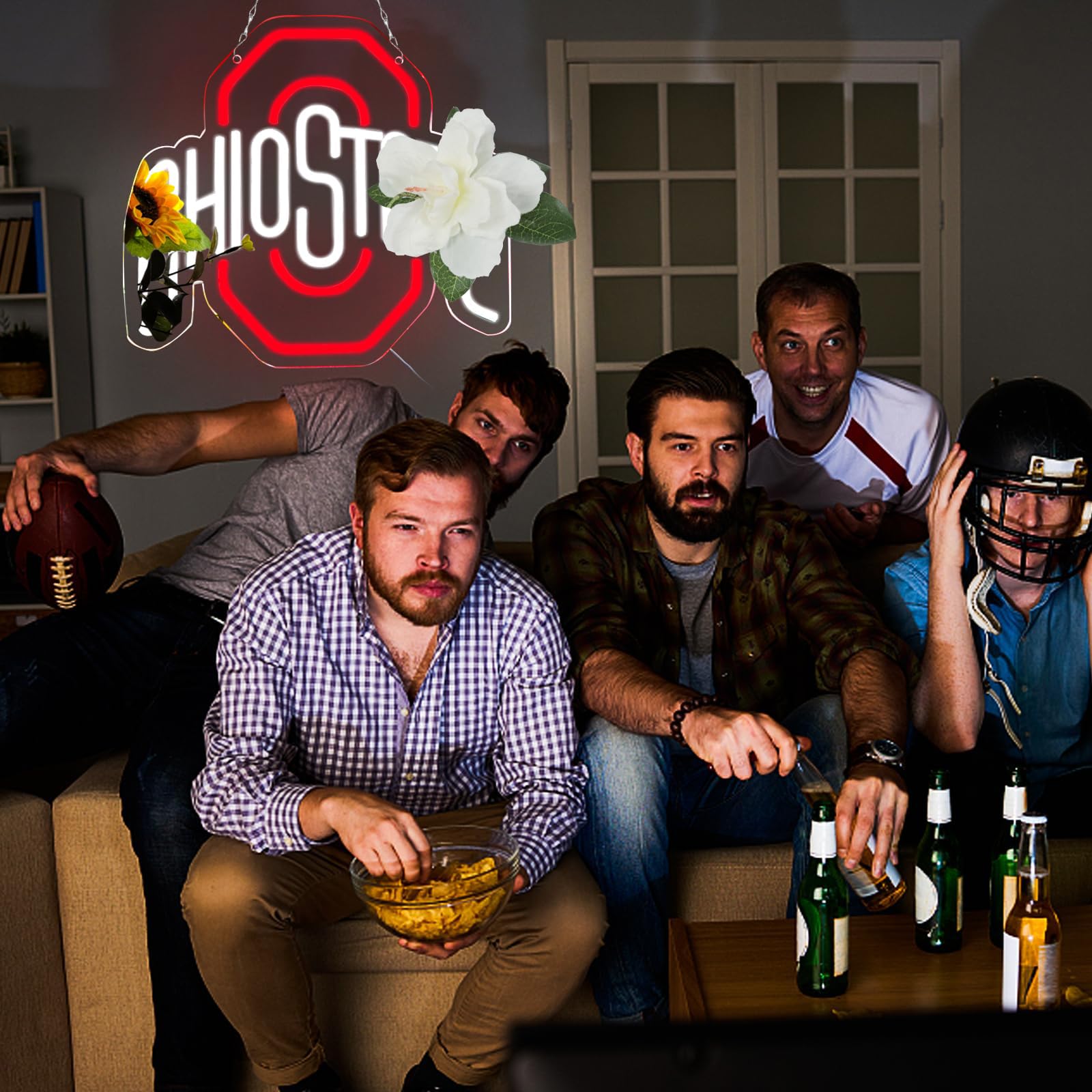Pugna football neon sign bar-party lighting for energy.
