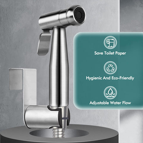 Pugrwei family-friendly handheld bidet for all ages.