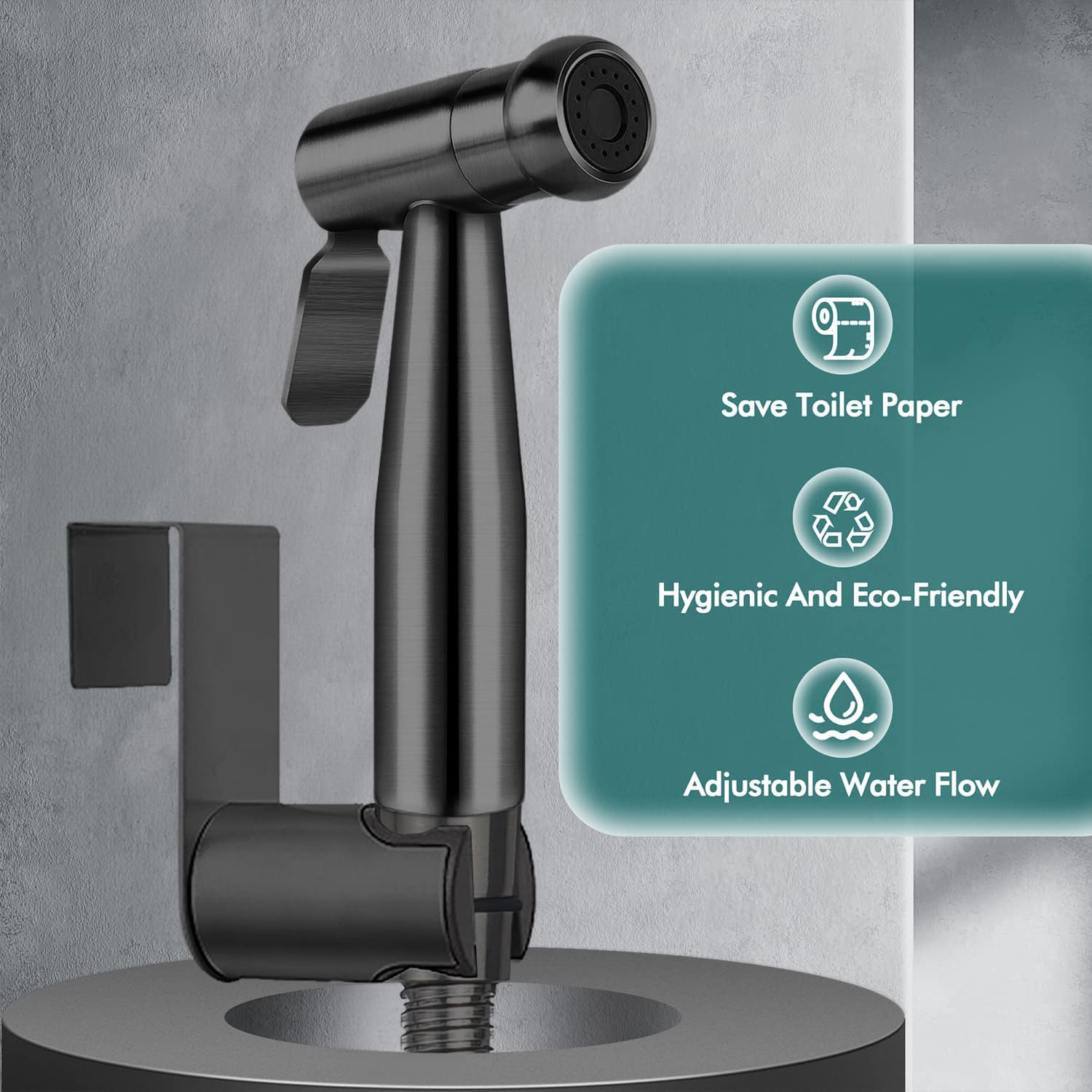 Pugrwei bidet sprayer in use offers gentle cleansing on demand