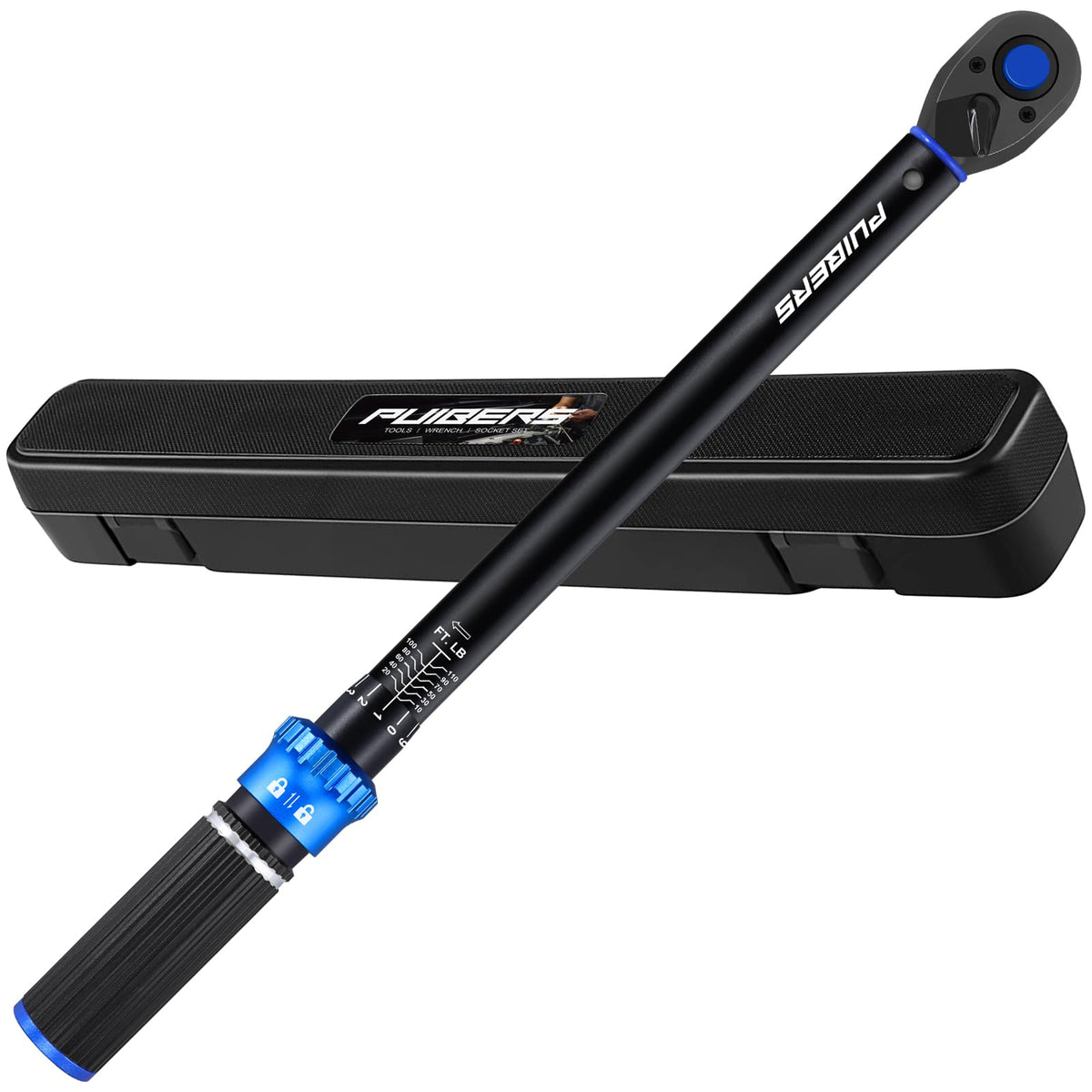 PUIBERS 3/8 inch drive torque wrench with precise range for bike, car, and motorcycle maintenance.