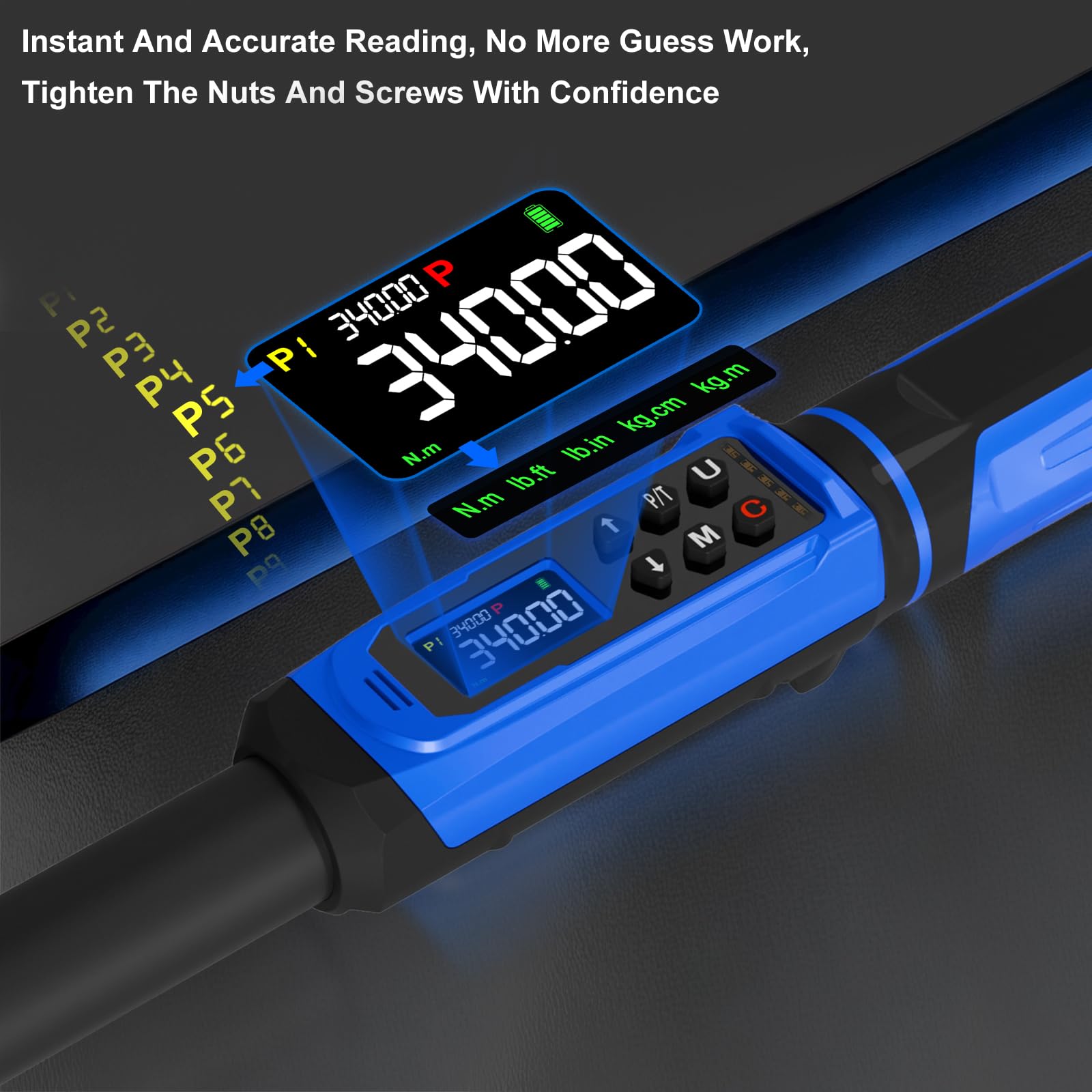 PUIBERS torque wrench emits audible alert near the target.
