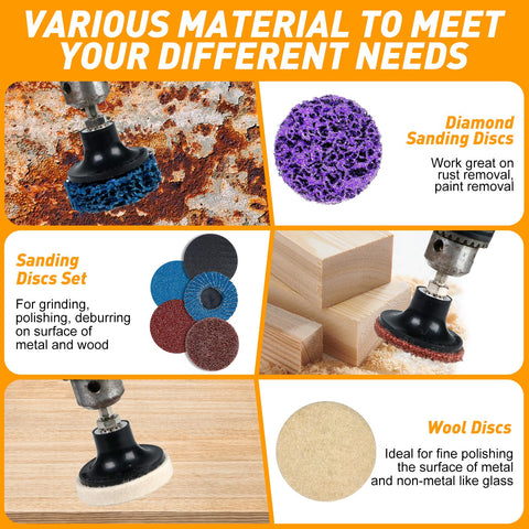 Pukamam 2-inch disc holder supports aggressive material removal.