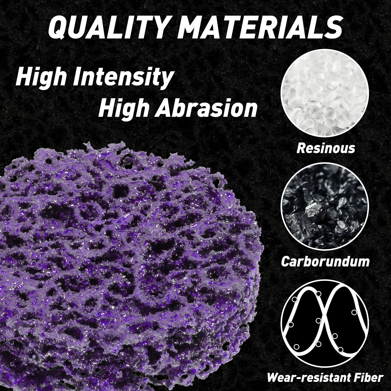 Pukamam black flexible repair disc for deburring and paint touch-ups.