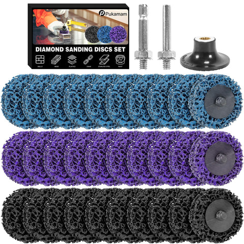 Pukamam diamond sanding disc 2-inch purple hard close-up for precise metal finishing.