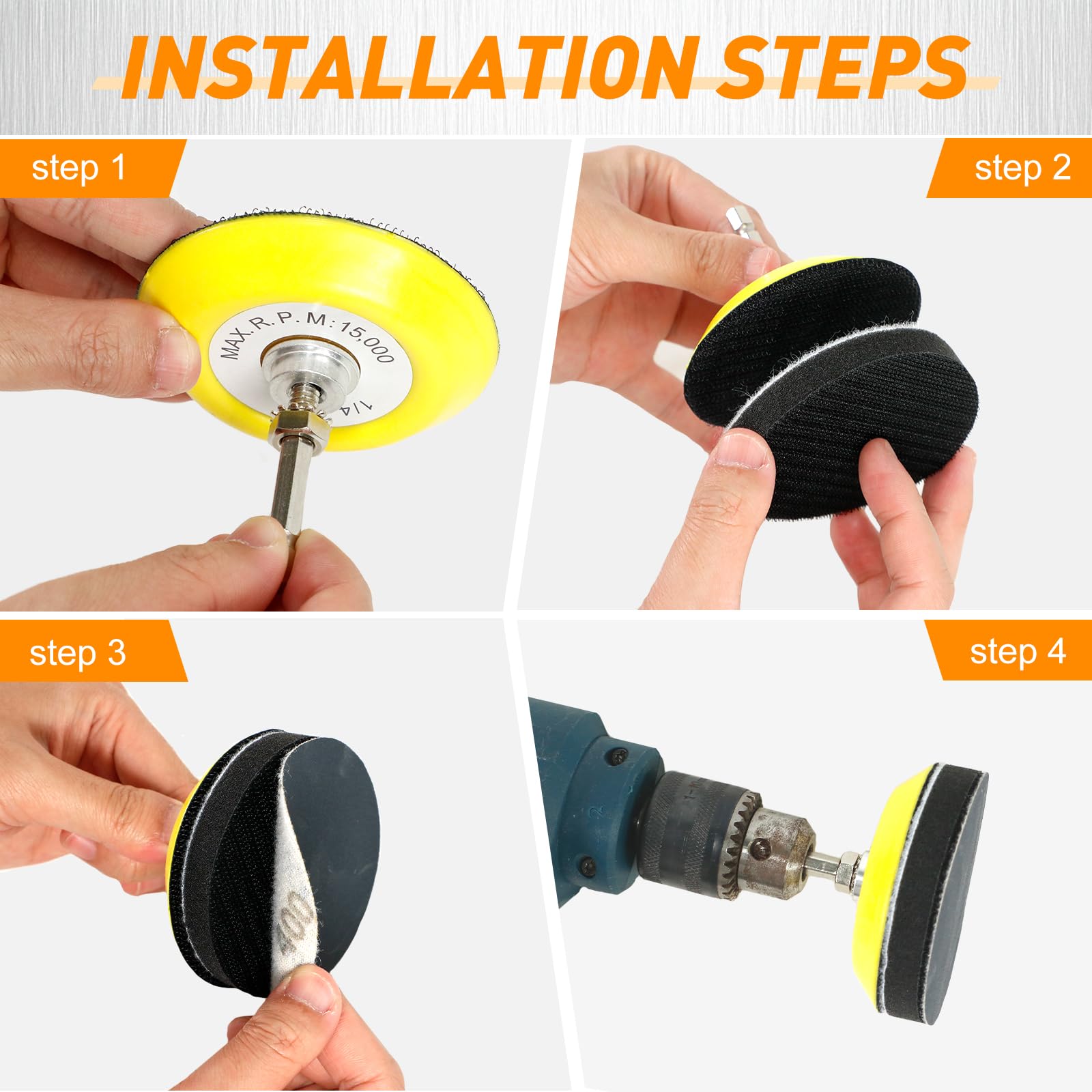 Pukamam drill sanding attachment kit ready for precise detail work