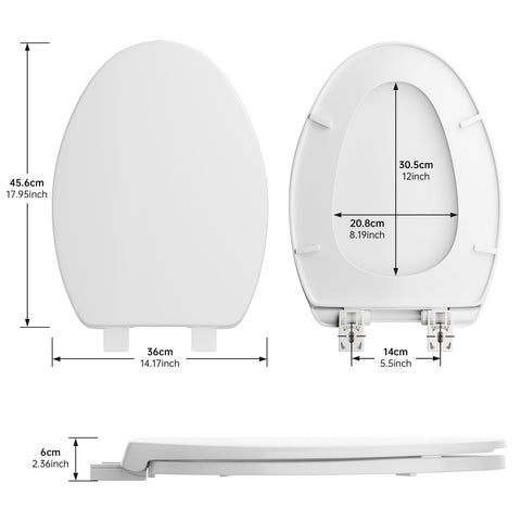 PUKANIUM slow close seat reduces noise during closing and prevents finger pinches.