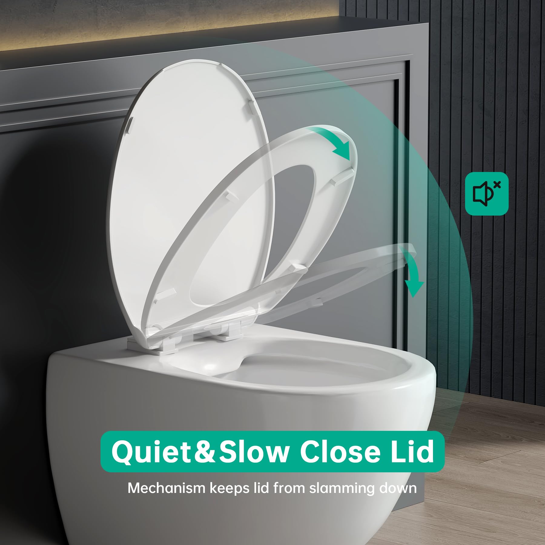 PUKANIUM toilet seat includes hardware for two sets of parts for reliability