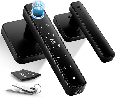 Pulido 4-in-1 smart fingerprint lock front view showing modern entry control