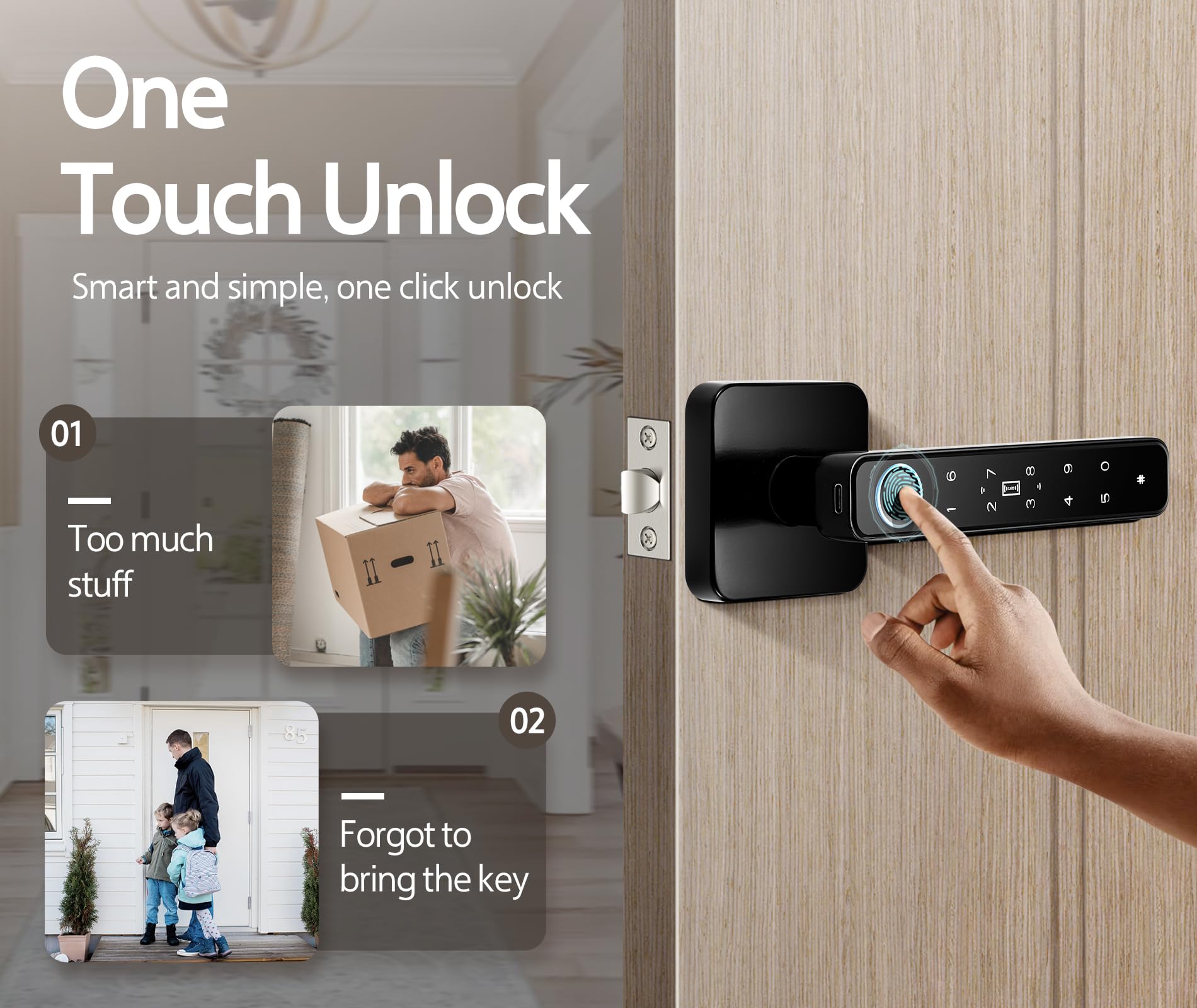 Pulido 4-in-1 lock keypad entry demonstrates versatile access options
