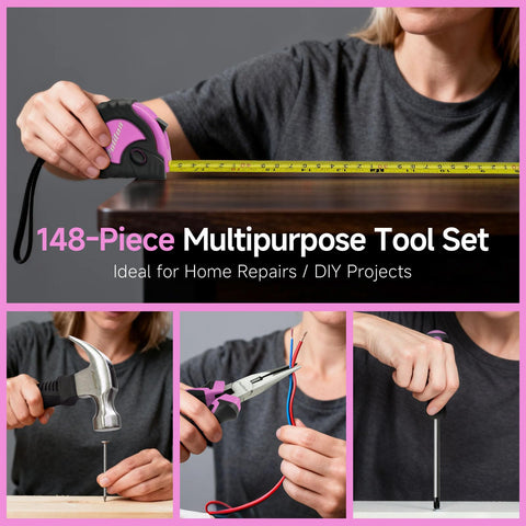 PULITUO claw hammer and tape measure for home construction