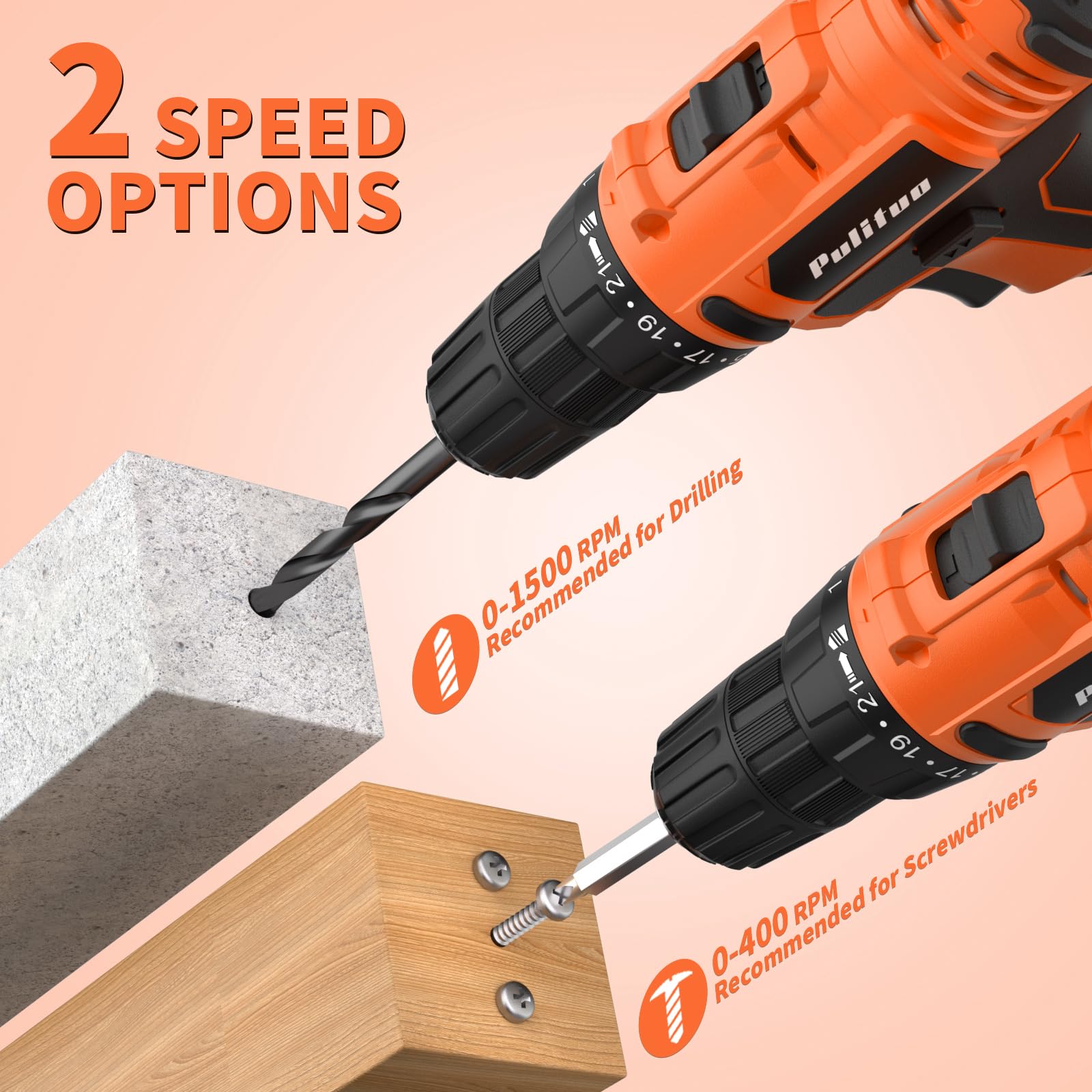 PULITUO built‑in LED light brightening the work area for accuracy