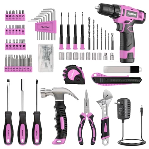 PULITUO ergonomic pink drill handle reduces fatigue during long DIY sessions