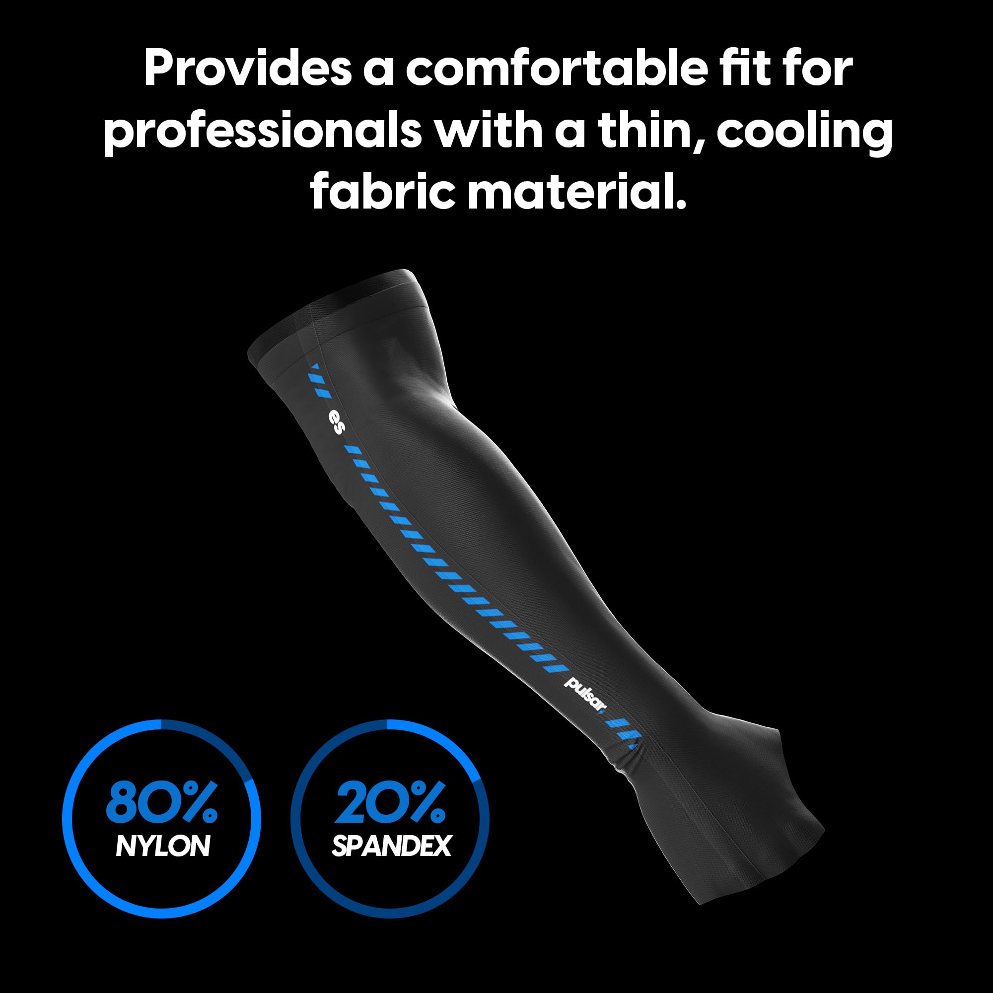 Pulsar eS arm sleeve reduces friction for smoother contact with desk and mouse pad.