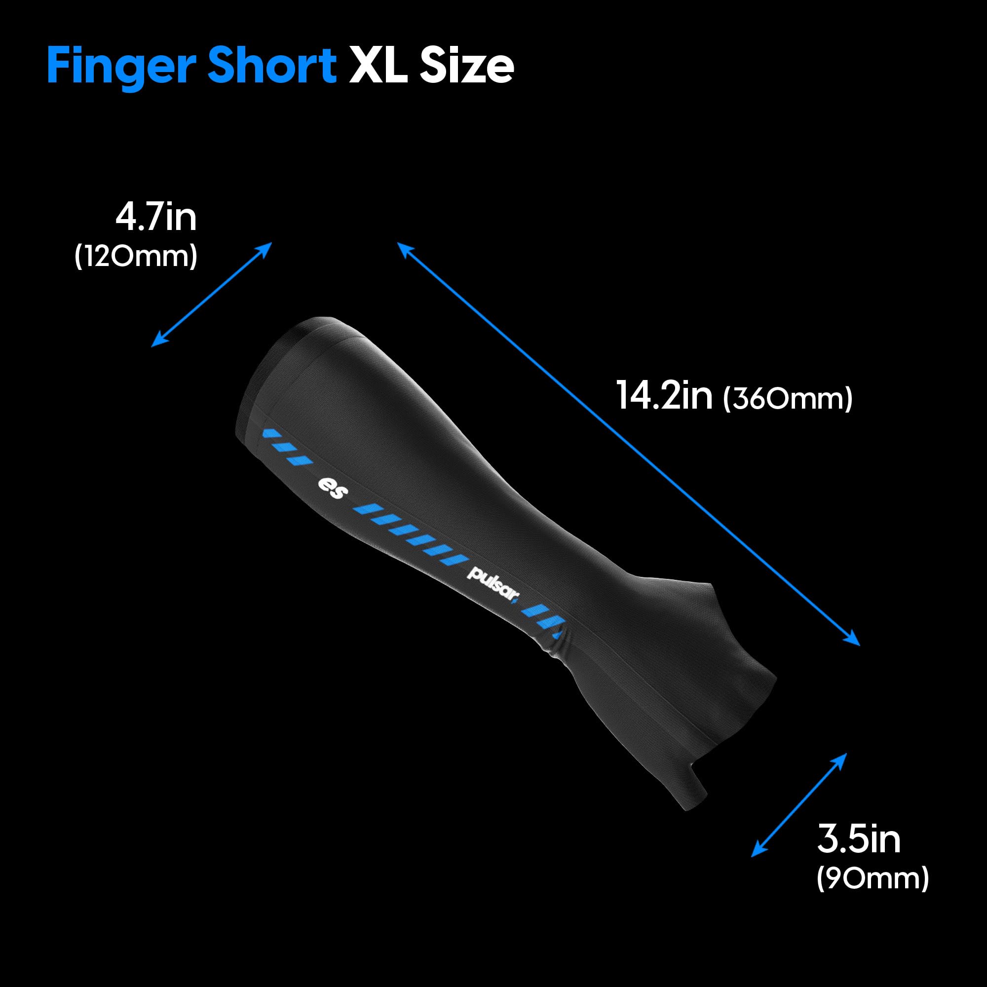 PULSAR eS Arm Sleeve elastic band detail signals slip prevention during movement.