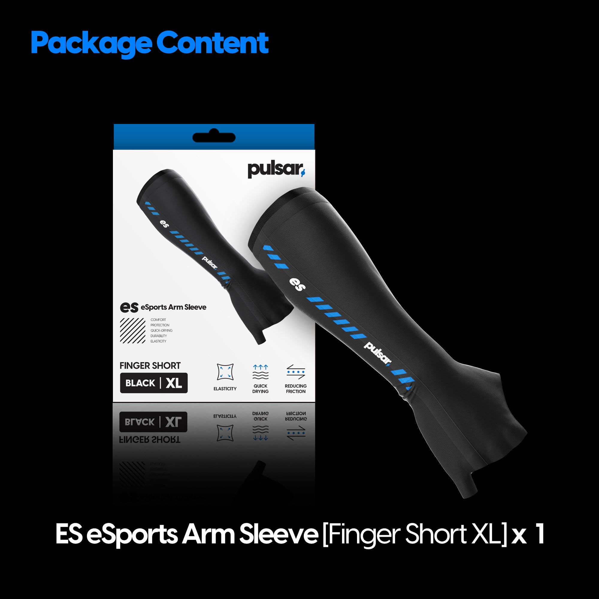 PULSAR eS Arm Sleeve action shot highlights comfort during long sessions.