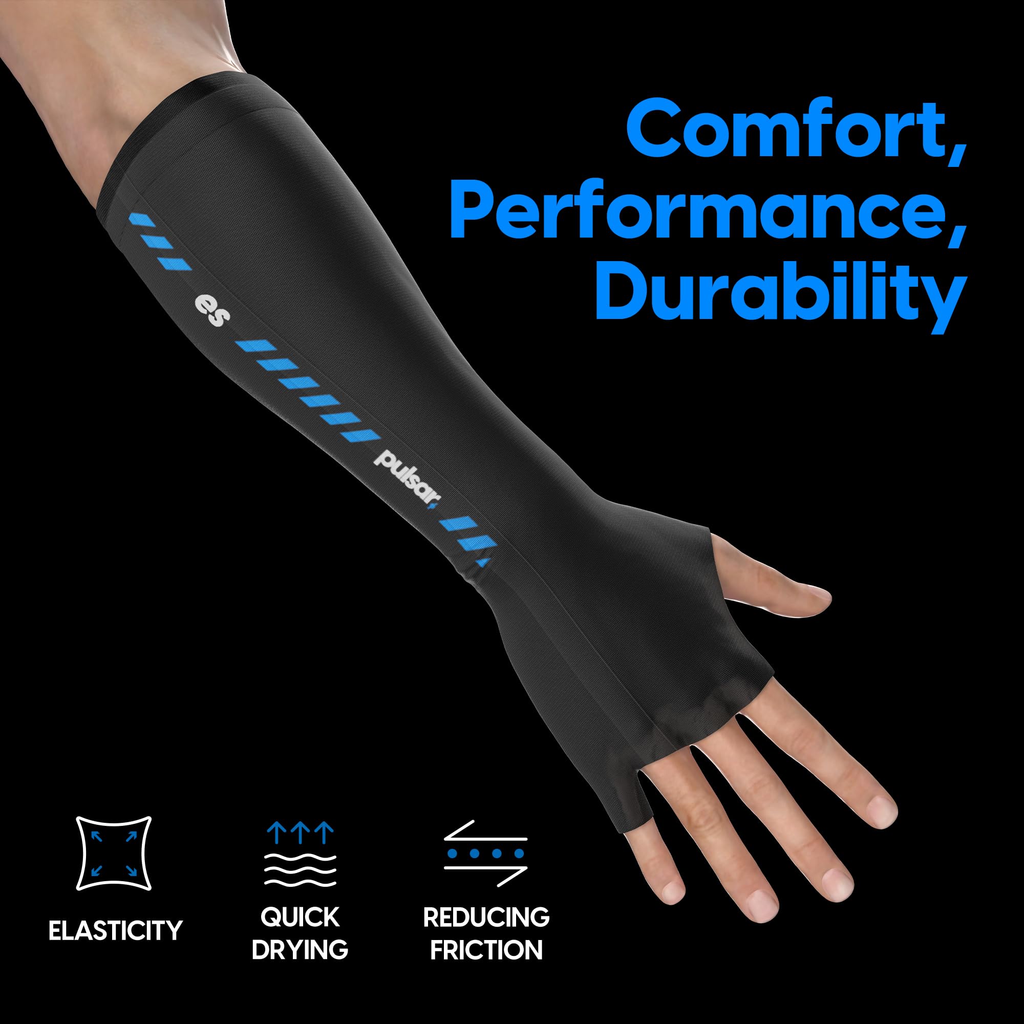 PULSAR eS Arm Sleeve packaging shot demonstrates portability and ready-to-wear convenience.
